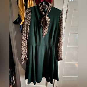 Unique Vintage Smak Parlour green 60s style dress